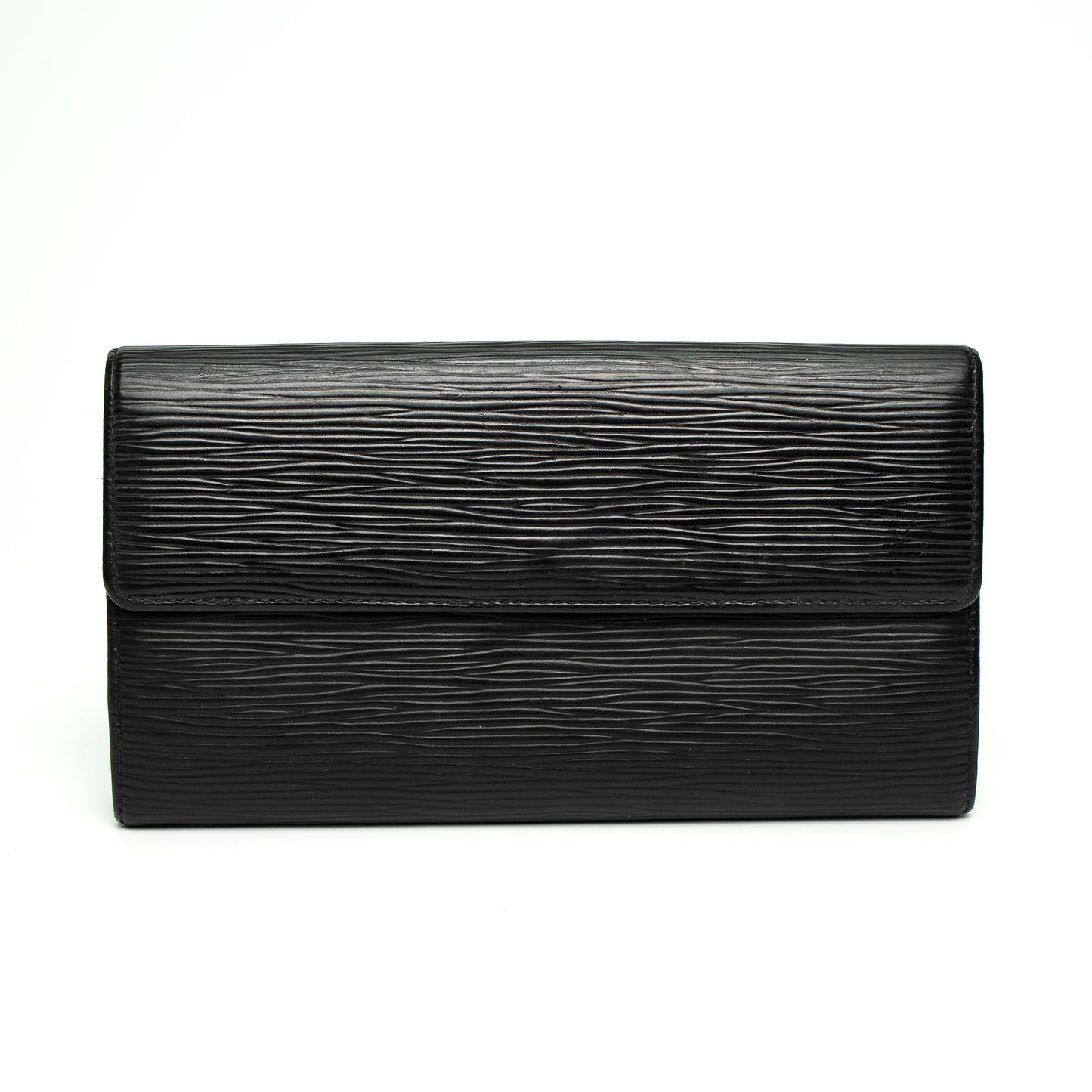 Louis Vuitton Epi Leather Black Long Wallet