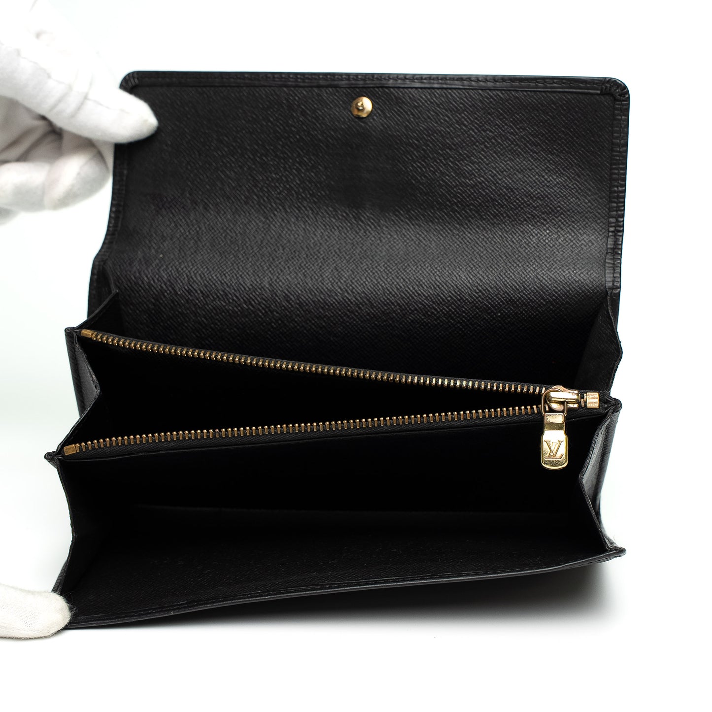 Louis Vuitton Epi Leather Black Long Wallet