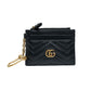 Gucci GG Marmont Matelasse Black Leather Key Cardholder