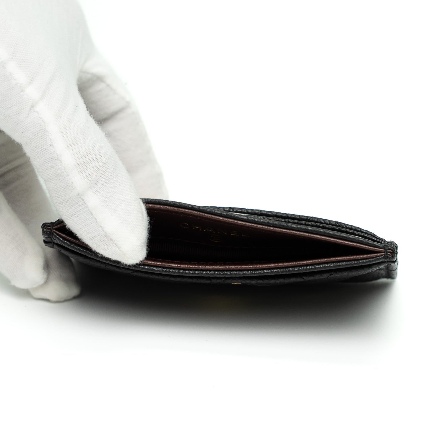 Chanel Classic Black Caviar Quilted Card Holder