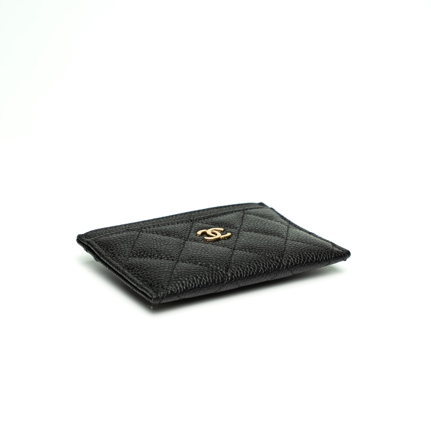 Chanel Classic Black Caviar Quilted Card Holder