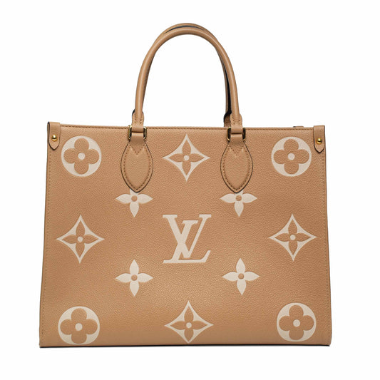 Louis Vuitton OnTheGo MM Arizona Creme Tote