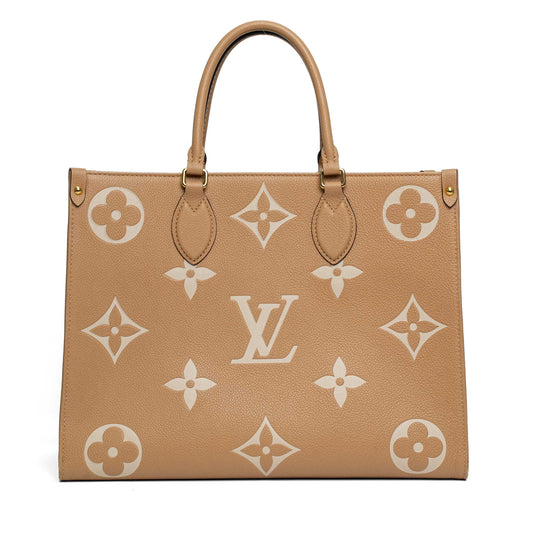 Louis Vuitton OnTheGo MM Arizona Creme Tote