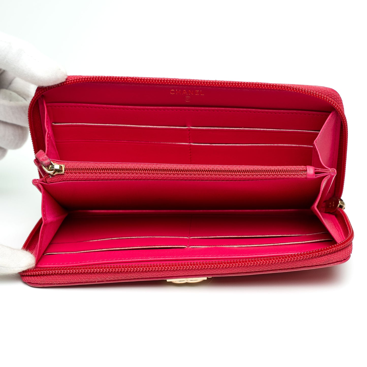 Chanel Boy Zip Around Long Wallet