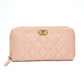 Chanel Boy Zip Around Light Pink Long Wallet