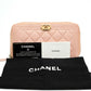 Chanel Boy Zip Around Light Pink Long Wallet
