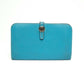 Hermès Blue Leather Wallet with Detachable Pouch