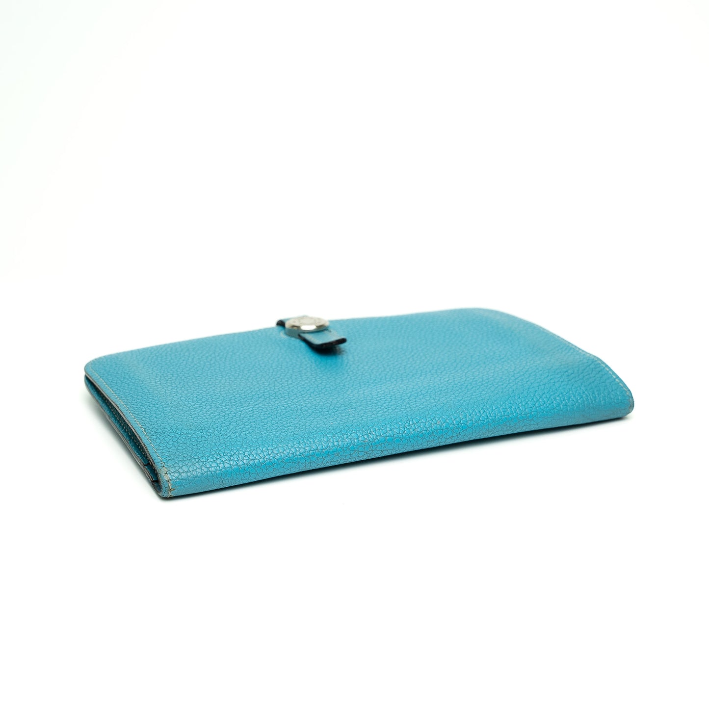 Hermès Blue Leather Wallet with Detachable Pouch