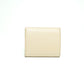 Celine Triomphe Compact Flap Wallet in Beige Calfskin Leather