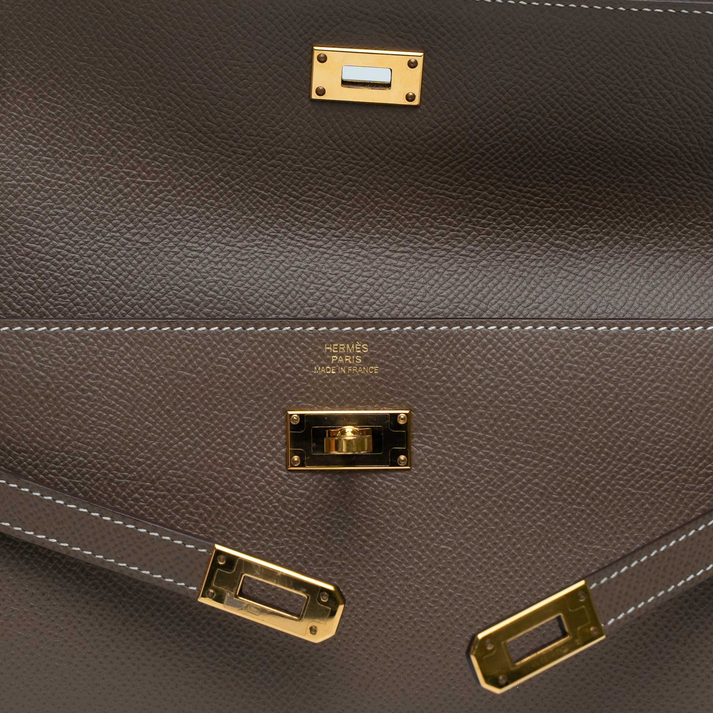 Hermès Etoupe Kelly Long Wallet