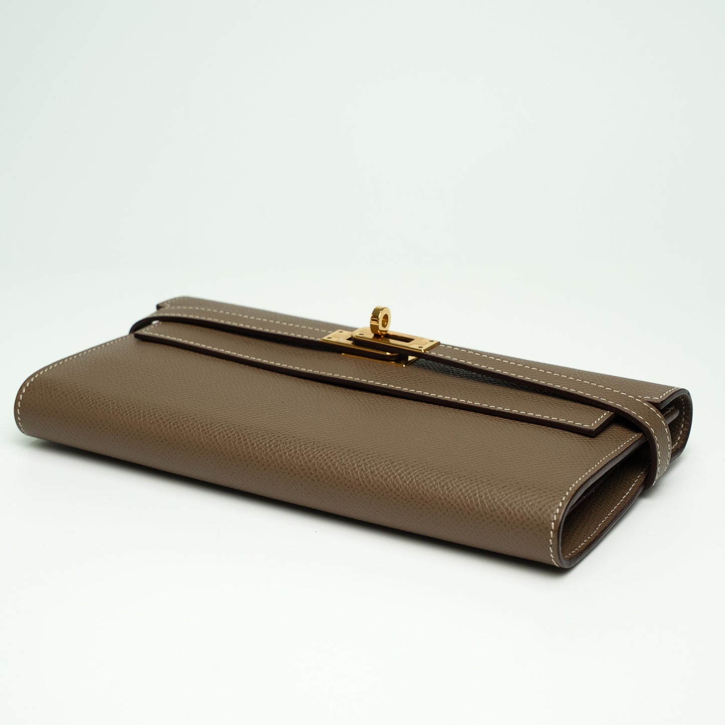 Hermès Etoupe Kelly Long Wallet