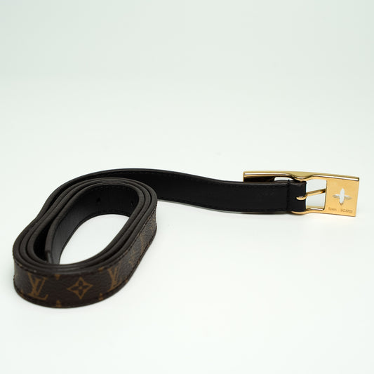 Louis Vuitton Monogram Gold Buckle Belt