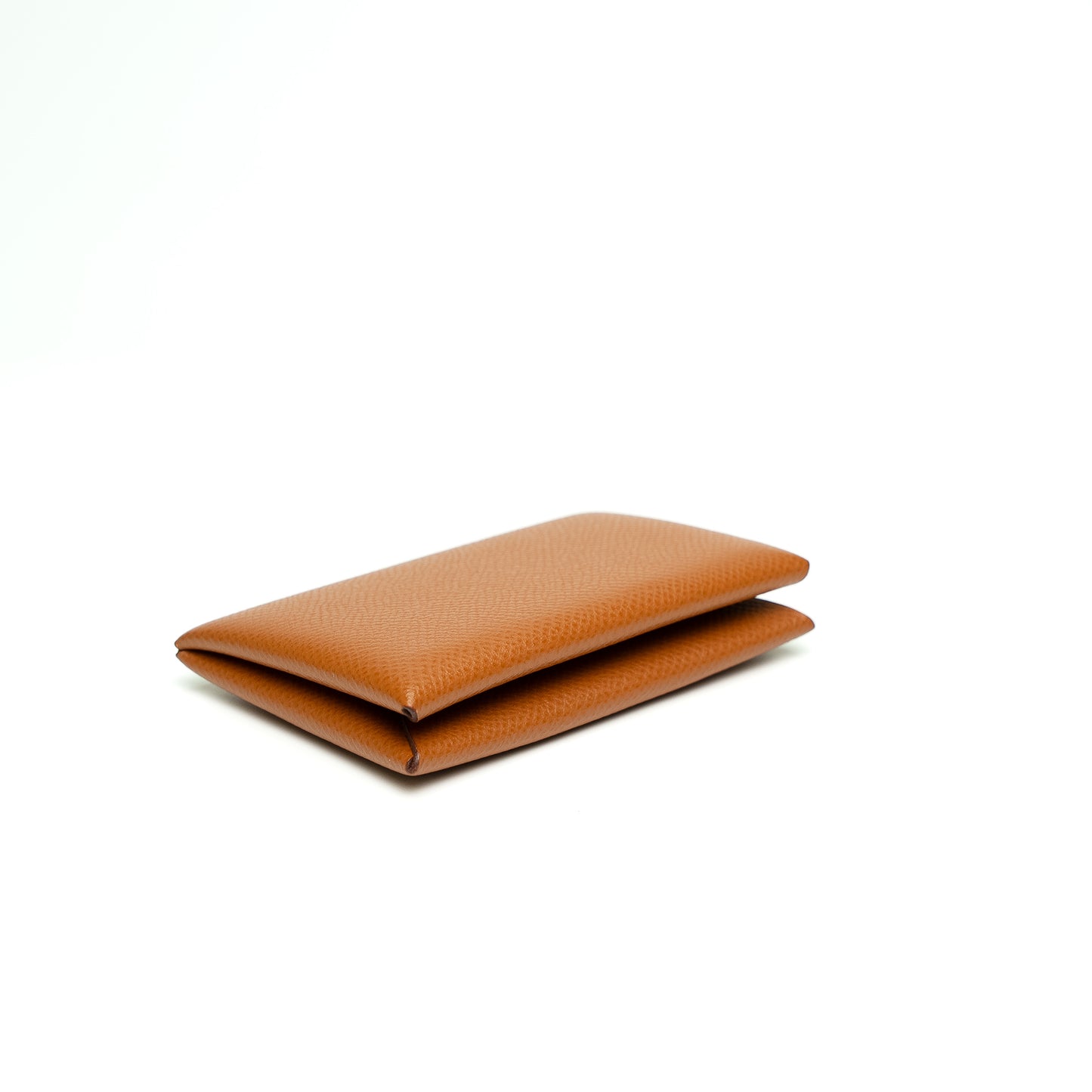 Hermès Calvi Tan Epsom Leather Card Wallet