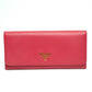 Prada Pink Saffiano Leather Long Wallet