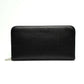 Saint Laurent Black Grained Leather Zip Wallet