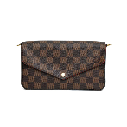 Louis Vuitton Pochette Felicie Damier Ebene Crossbody Bag