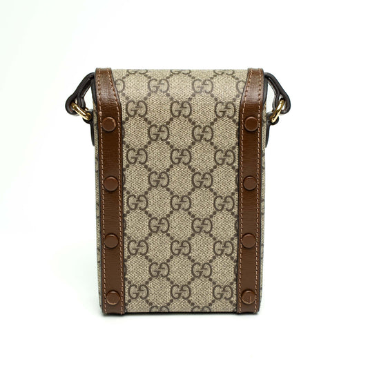 Gucci Horsebit 1955 Mini Bag Beige GG Canvas
