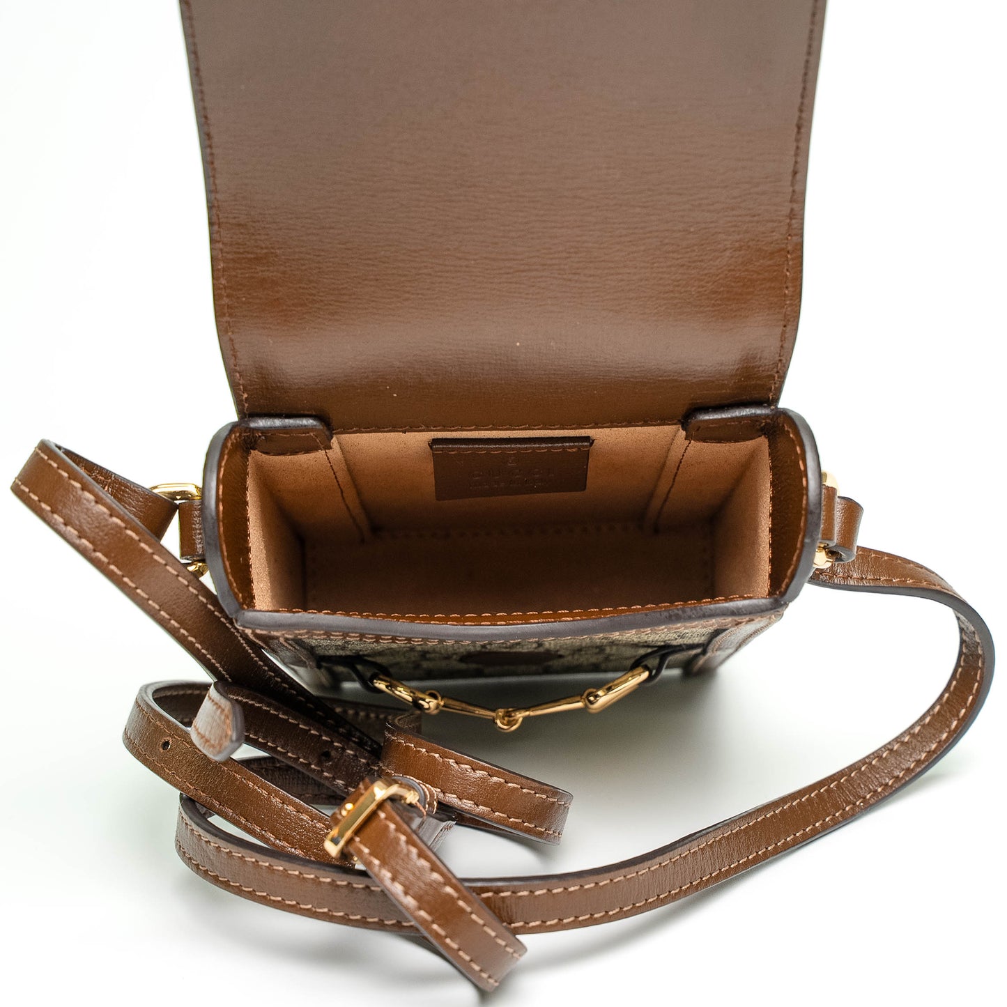 Gucci Horsebit 1955 Mini Bag Beige GG Canvas