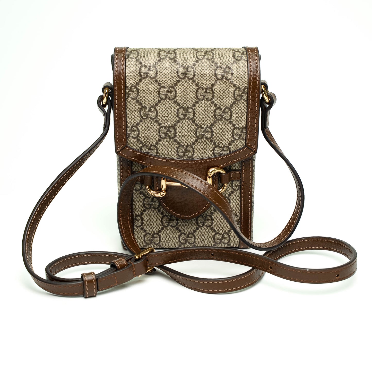 Gucci Horsebit 1955 Mini Bag Beige GG Canvas