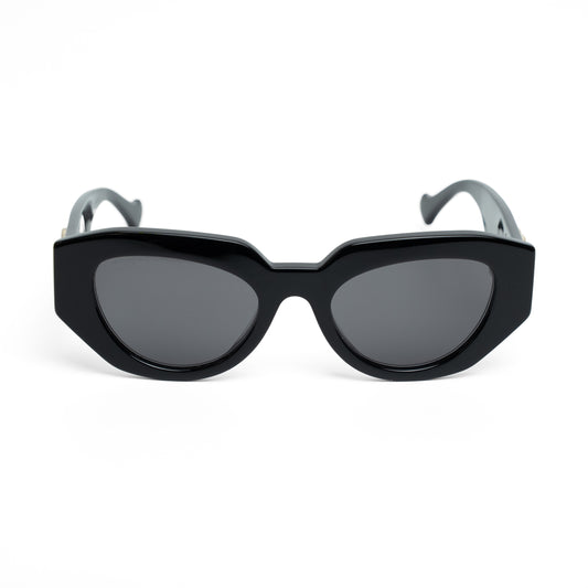 Gucci GG1421S Black Rectangle Logo Sunglasses