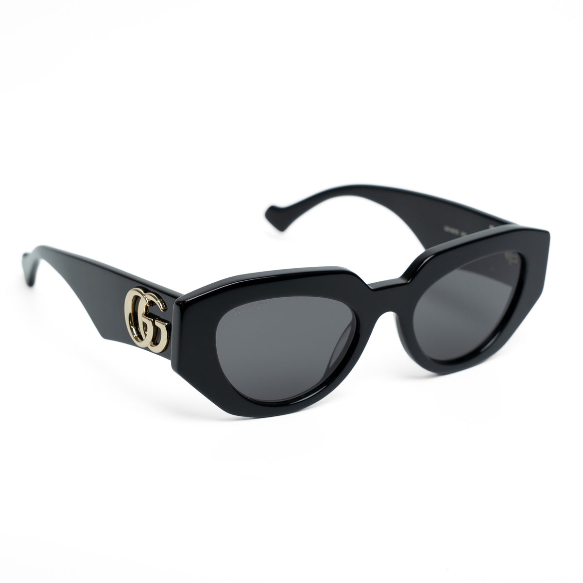 Gucci GG1421S Black Rectangle Logo Sunglasses