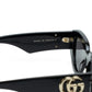 Gucci GG1421S Black Rectangle Logo Sunglasses