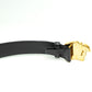 Versace Black Leather Medusa Gold Buckle Belt