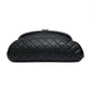 Chanel Timeless Quilted Caviar Clutch Black