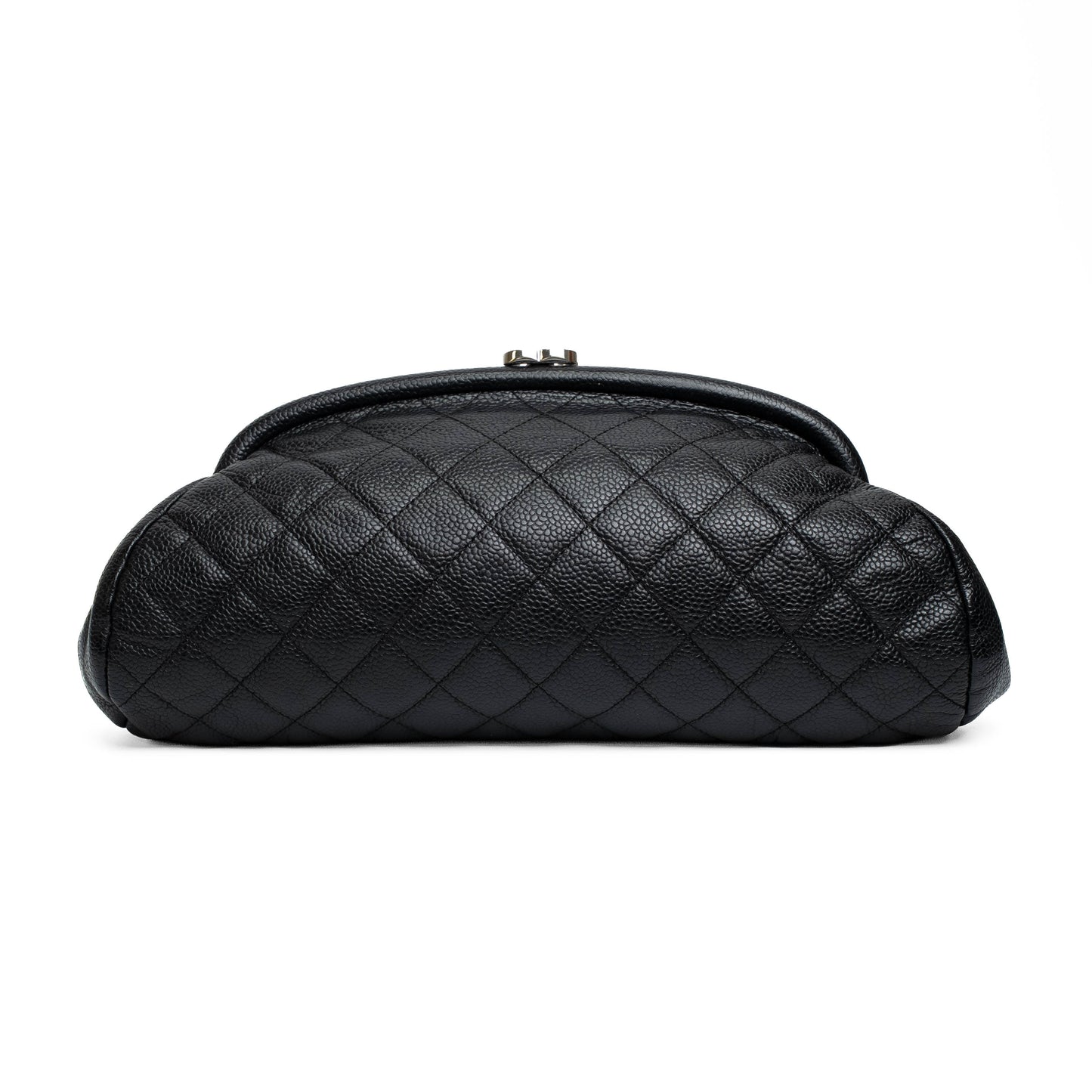 Chanel Timeless Quilted Caviar Clutch Black