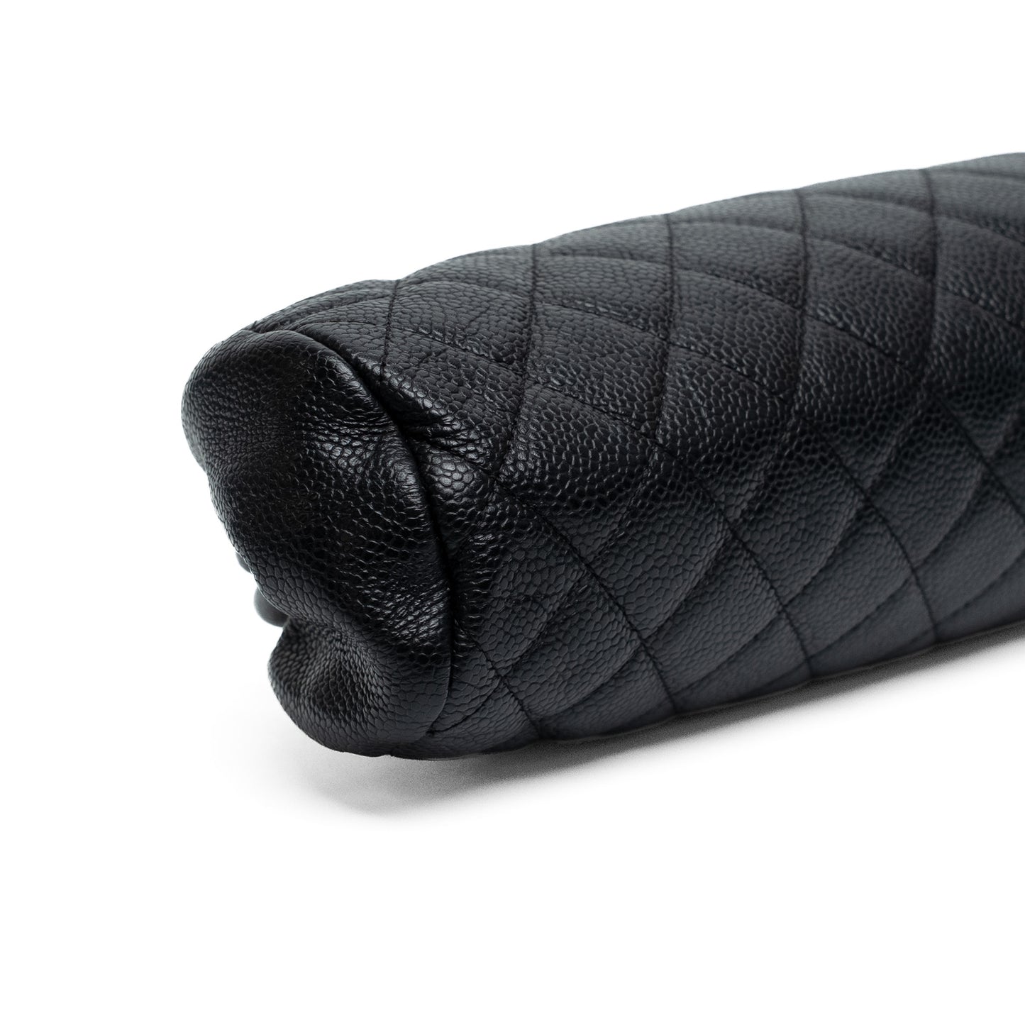 Chanel Timeless Quilted Caviar Clutch Black