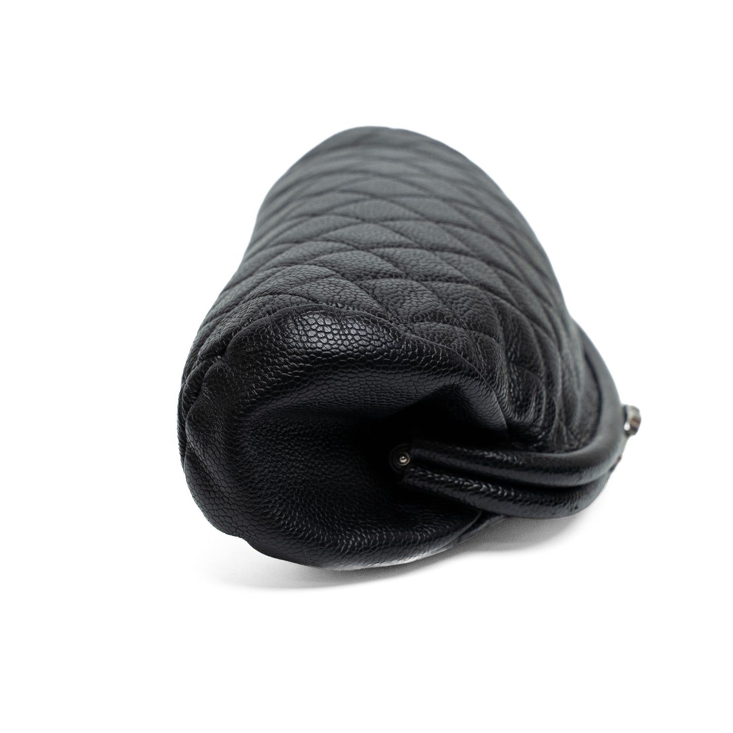 Chanel Timeless Quilted Caviar Clutch Black
