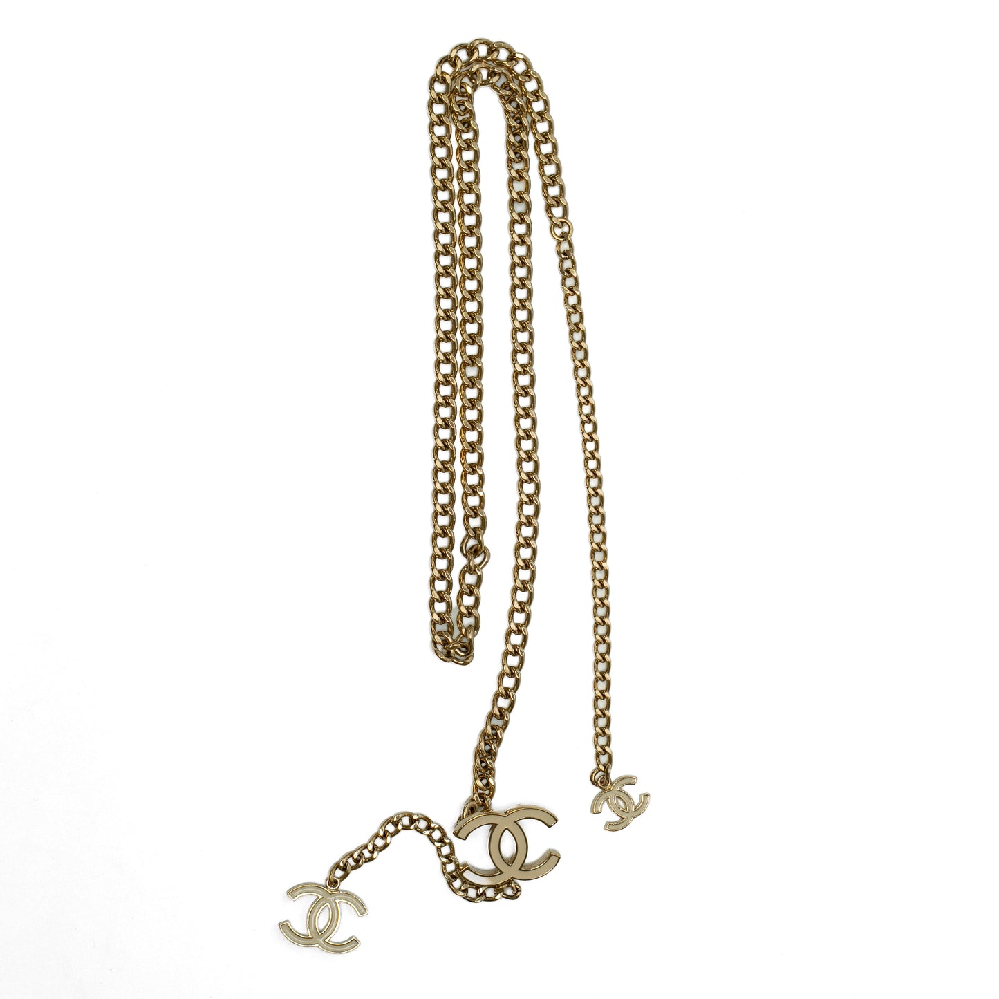 Chanel Enamel CC Charm Chain Belt Gold
