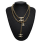 Chanel Enamel CC Charm Chain Belt Gold