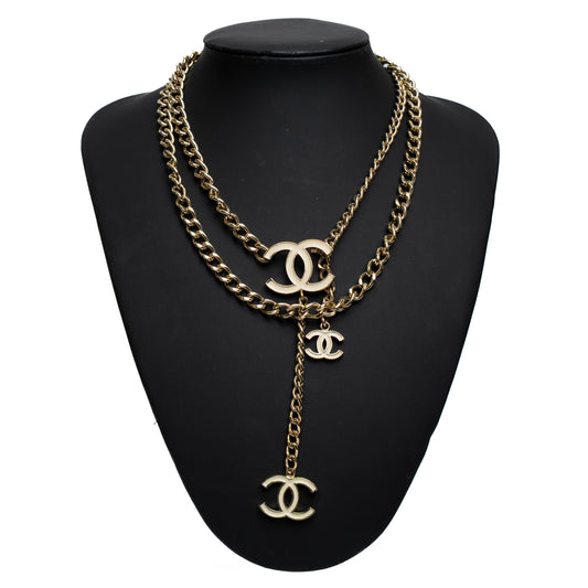 Chanel Enamel CC Charm Chain Belt Gold