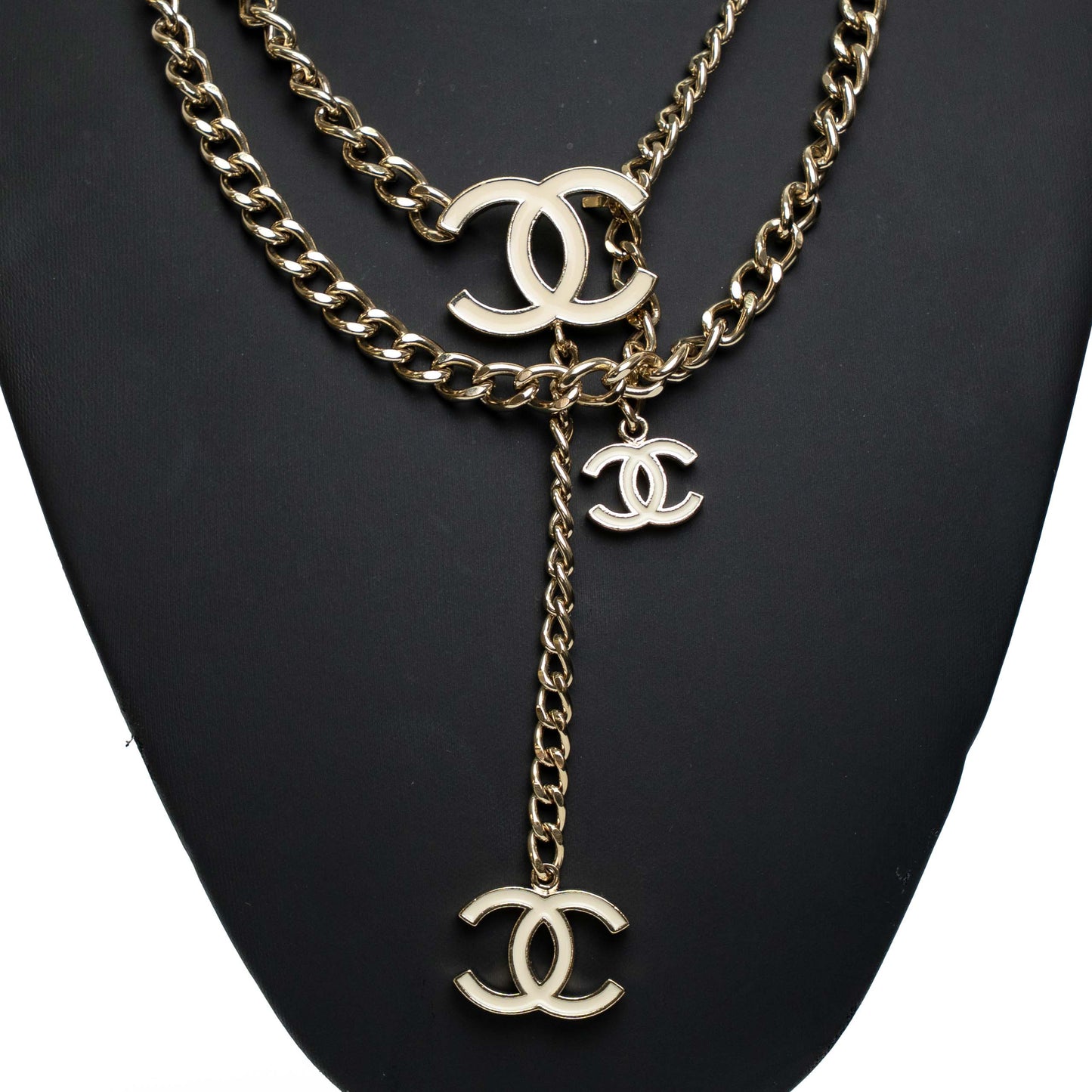 Chanel Enamel CC Charm Chain Belt Gold