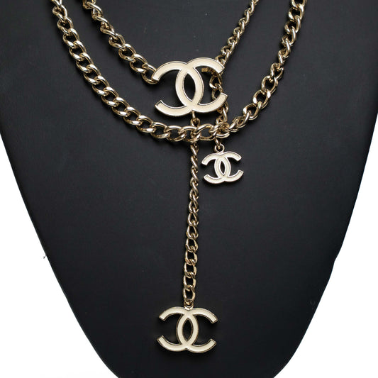 Chanel Enamel CC Charm Chain Belt Gold