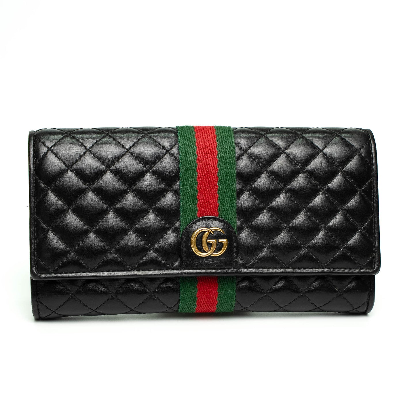 Gucci GG Marmont Black Quilted Calfskin Long Wallet