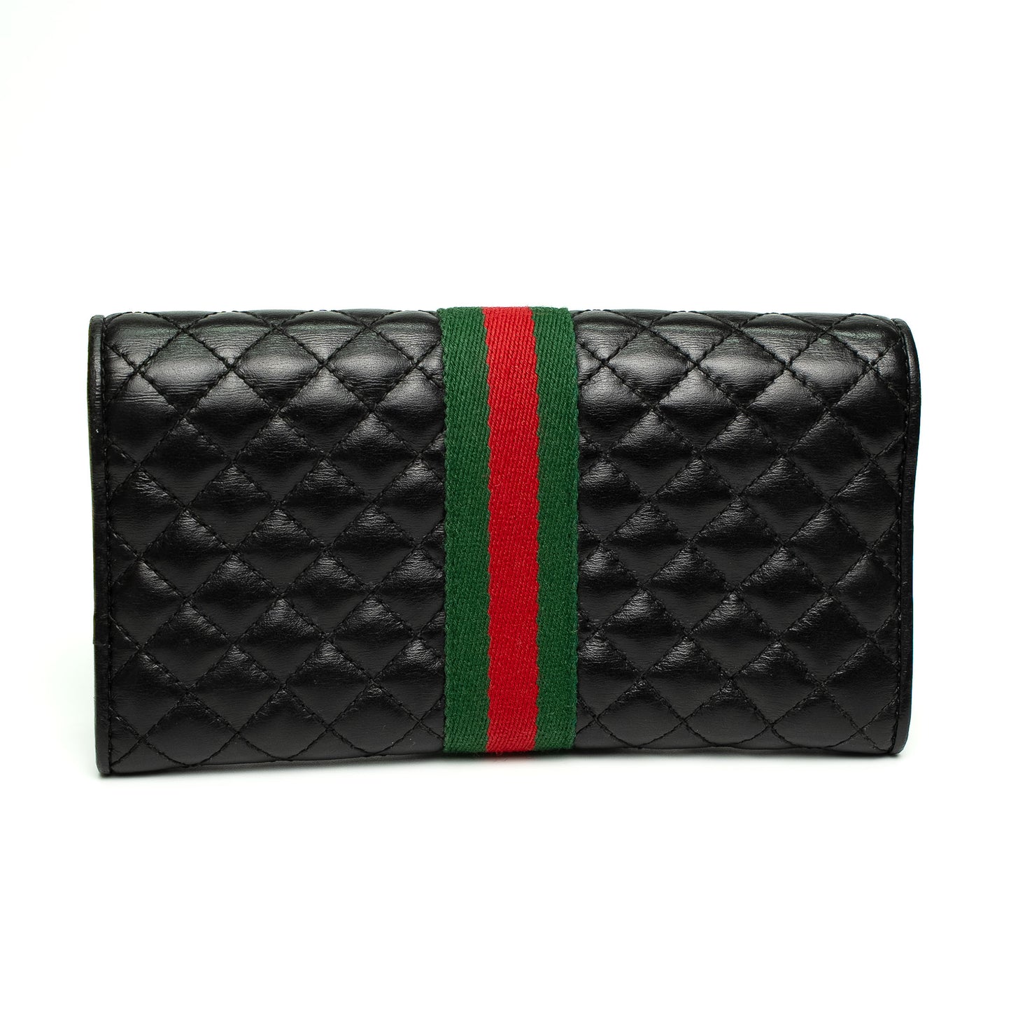 Gucci GG Marmont Black Quilted Calfskin Long Wallet
