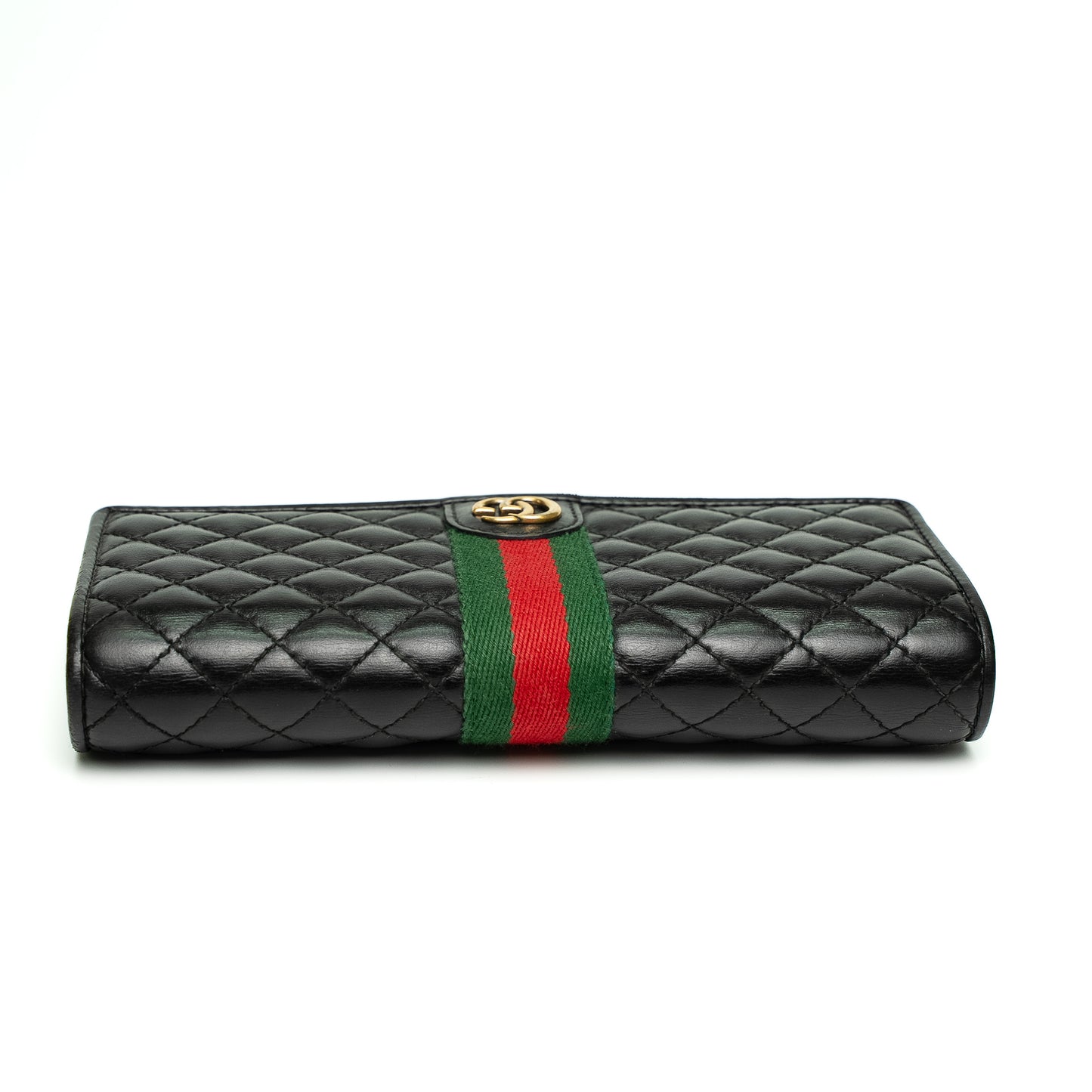 Gucci GG Marmont Black Quilted Calfskin Long Wallet