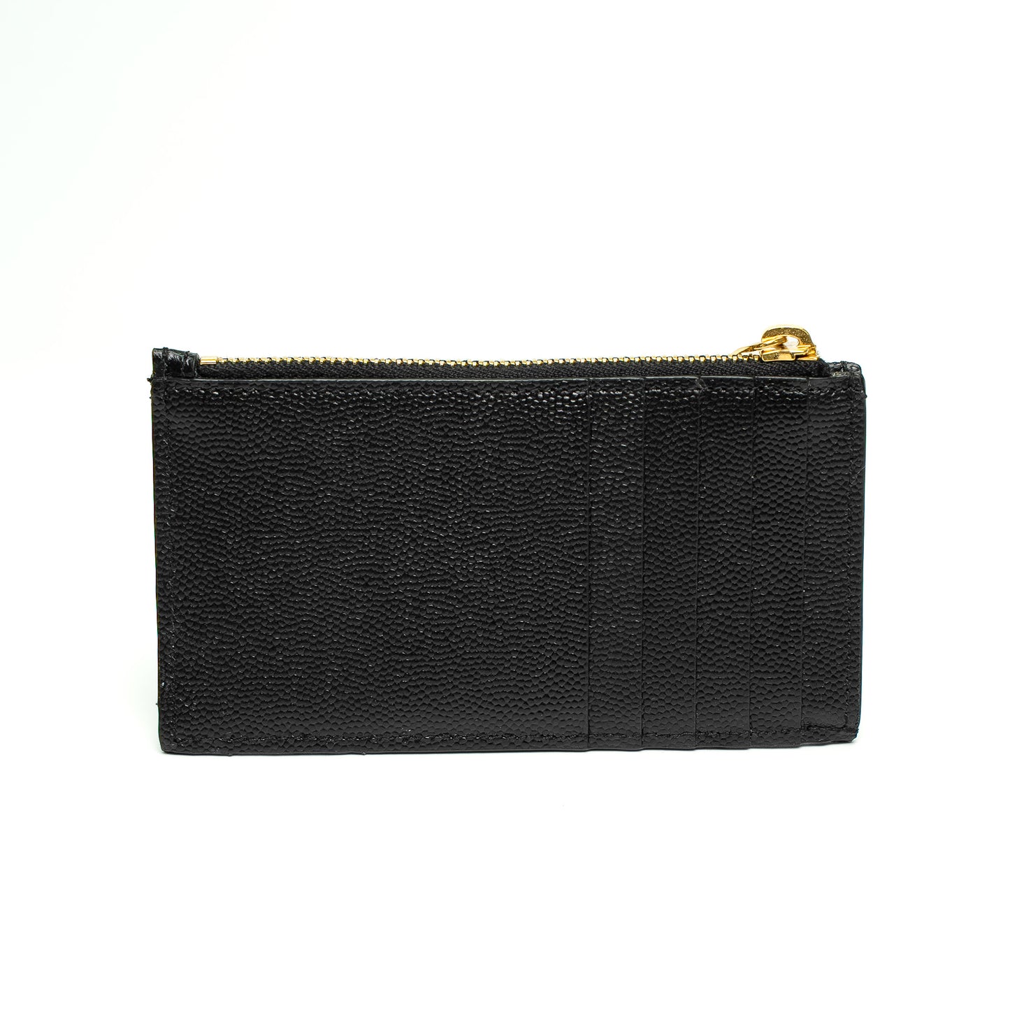 Saint Laurent Cassandre Matelassé Black Lambskin Card Holder