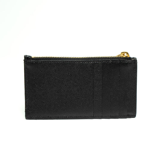 Saint Laurent Cassandre Matelassé Black Lambskin Card Holder