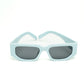 Prada Symbole Rectangular Powder Blue Sunglasses