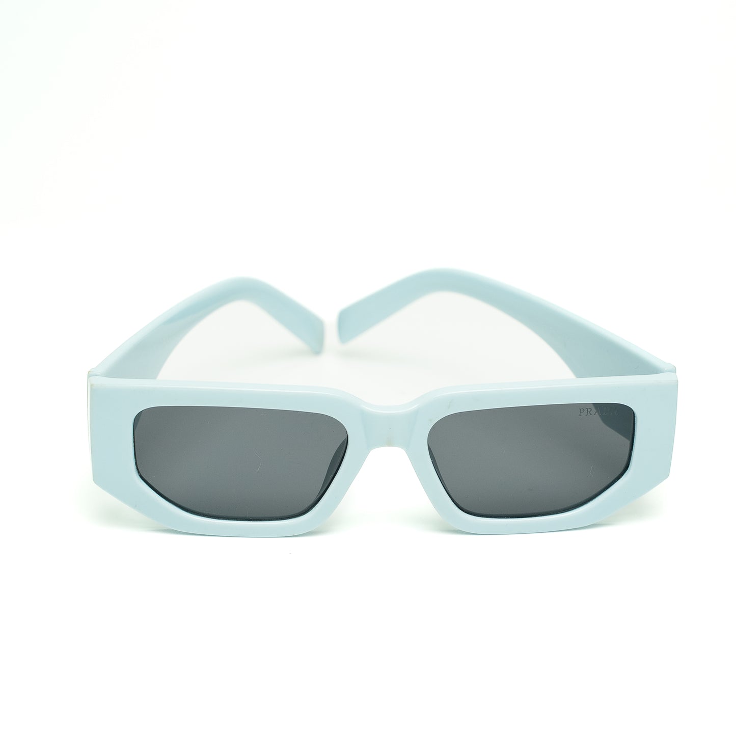 Prada Symbole Rectangular Powder Blue Sunglasses