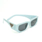 Prada Symbole Rectangular Powder Blue Sunglasses