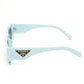 Prada Symbole Rectangular Powder Blue Sunglasses
