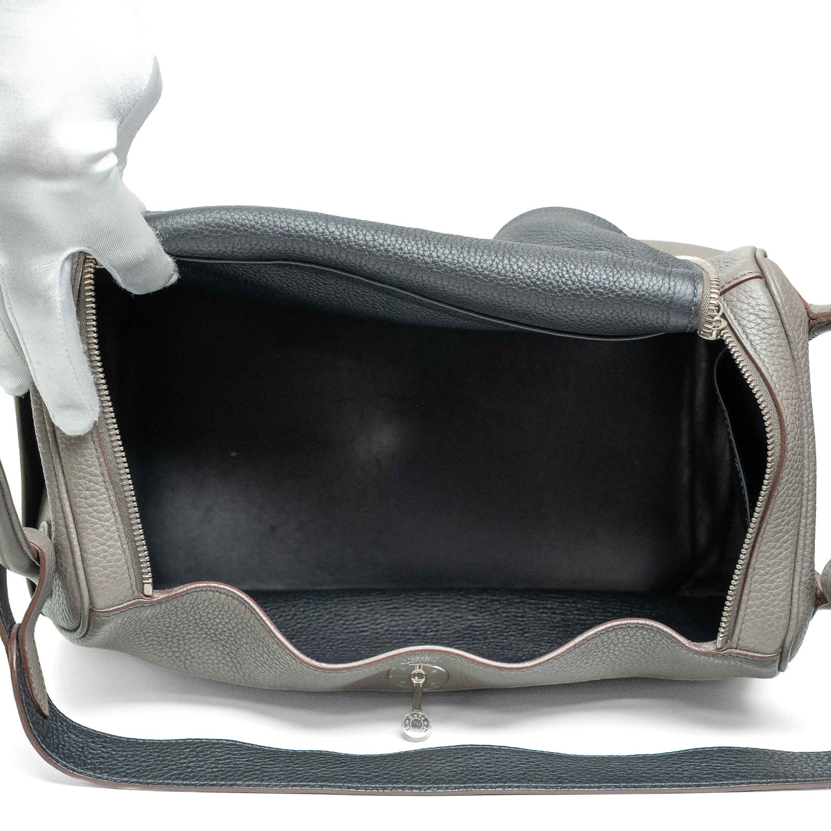Hermes Lindy 30 Etain Taurillon Clemence Bag