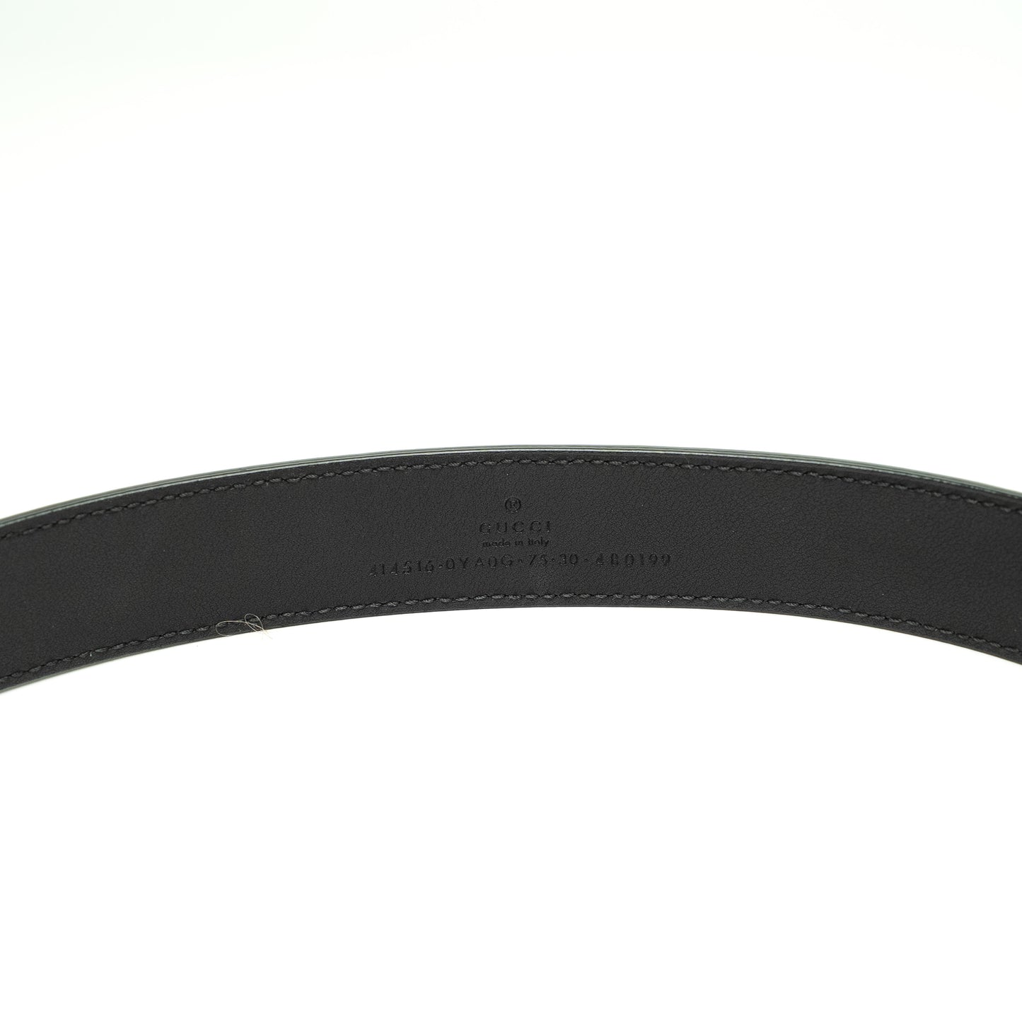 Gucci GG Marmont Black Leather Gold Buckle Belt