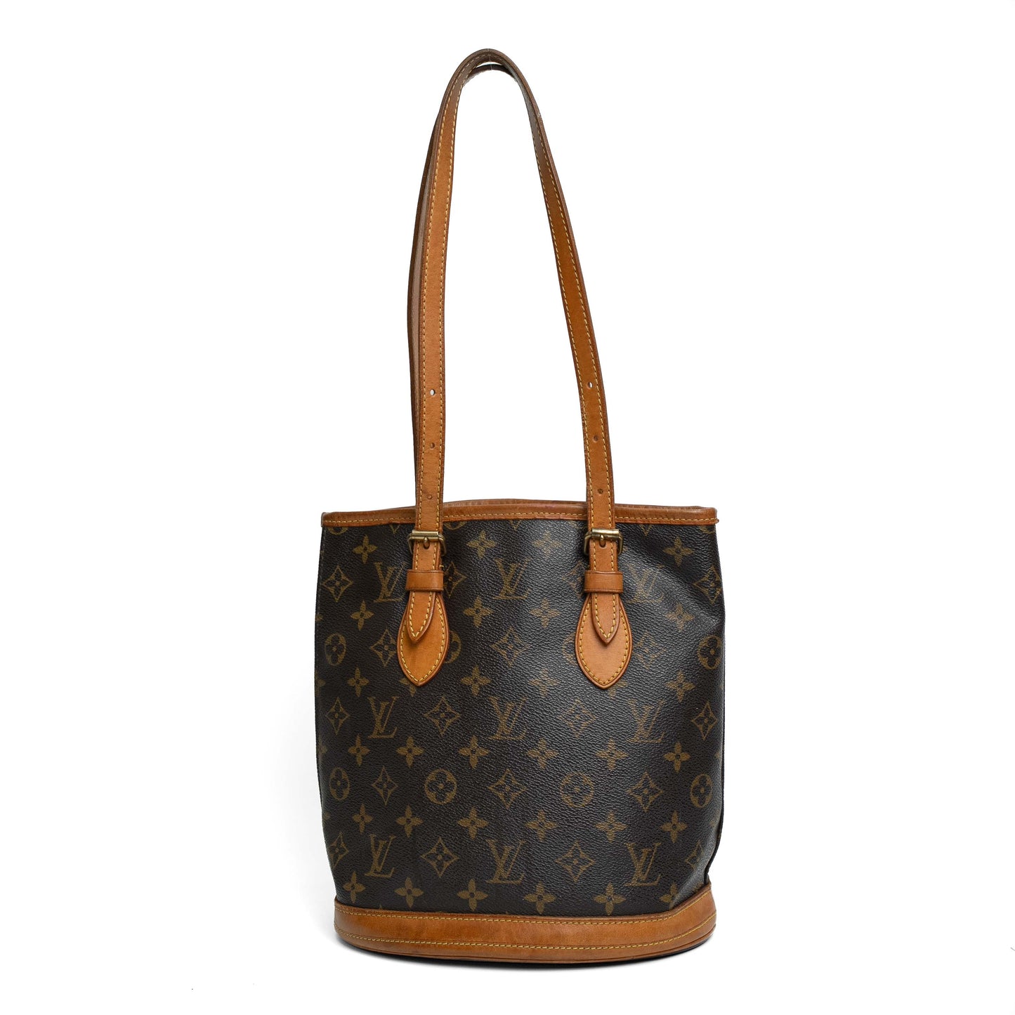 Louis Vuitton Petit Bucket Monogram Shoulder Bag