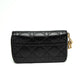 Christian Dior Lady Dior Voyageur Black Cannage Lambskin Coin Purse