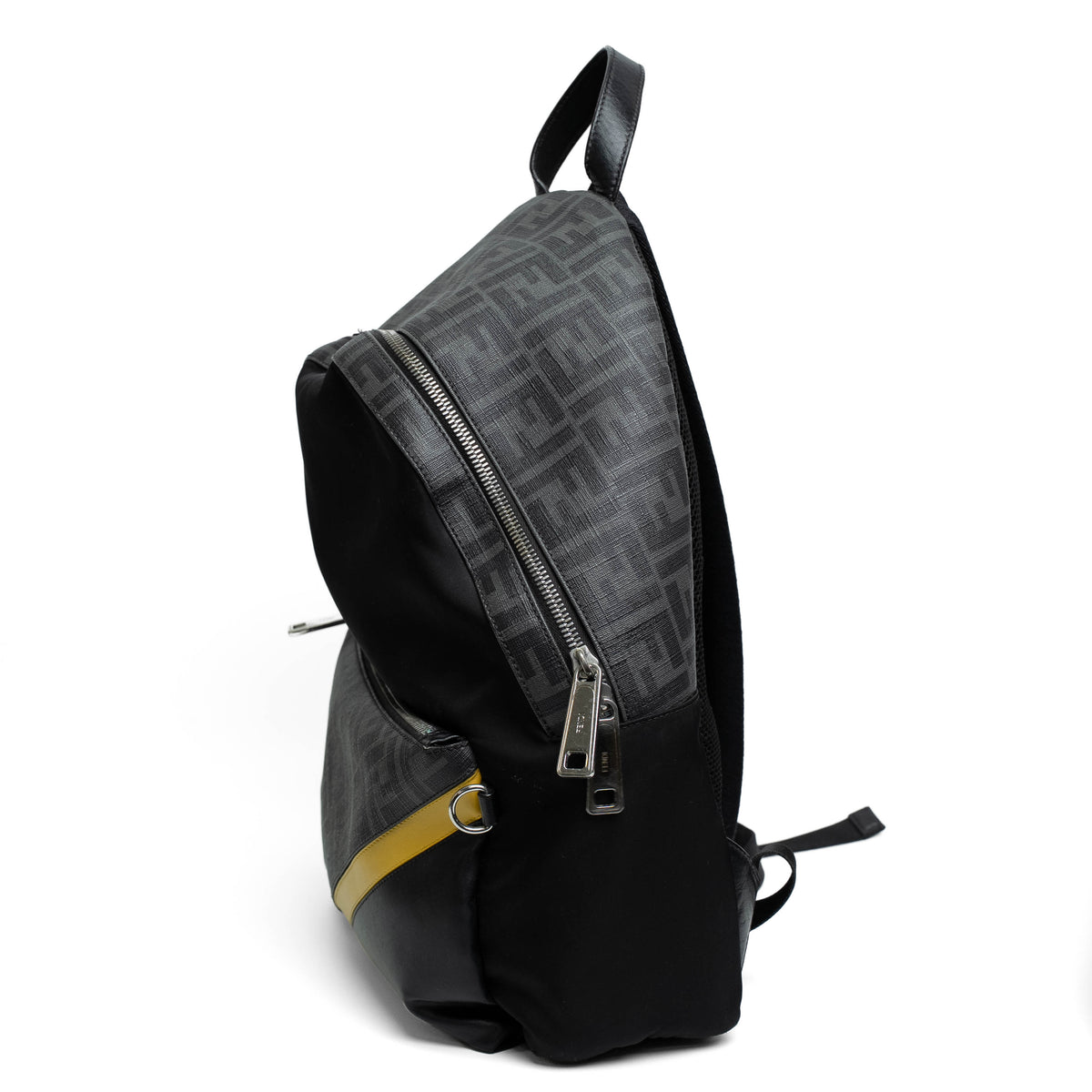 Fendi FF 1974 Diagonal Pouch Backpack Black